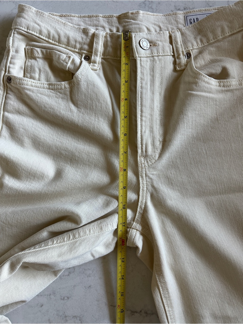 GAP Wide Leg High-Rise Jeans in Cream size 28/6 Long - Picture 7 of 10